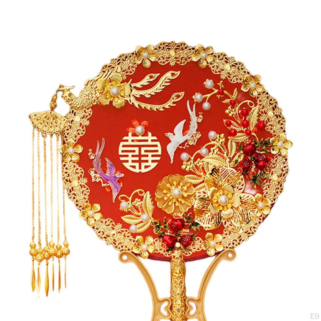 Wedding Fan Bride Bouquet Classic Ornaments Round Photography Props Accessories Bridal