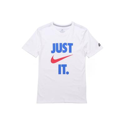 Sportswear Letter Print Crew Neck T-Shirt Men Tops White AQ5195-100