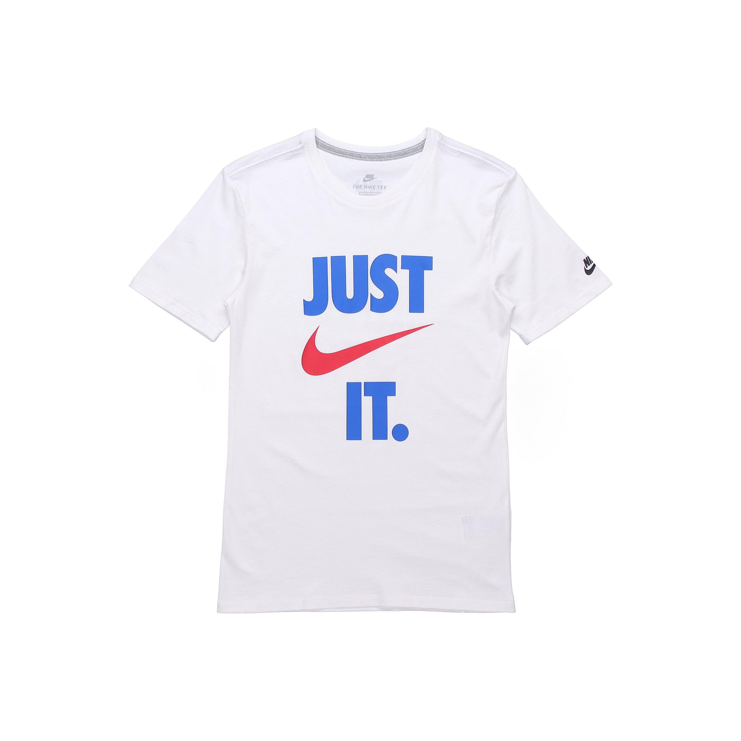 Nike Sportswear Letterprint Ronde Hals T-shirt Heren Tops Wit AQ5195-100 XS