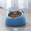 Haustierfutter Wassernapf Edelstahl Abnehmbar Rutschfest Cartoonform Hund Katze Futternapf Blau Hundform