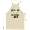 Planetee Apron Everything Is Good In LILOU's Kitchen | Original Name Gift for Cook | Protective Blouse Clothing