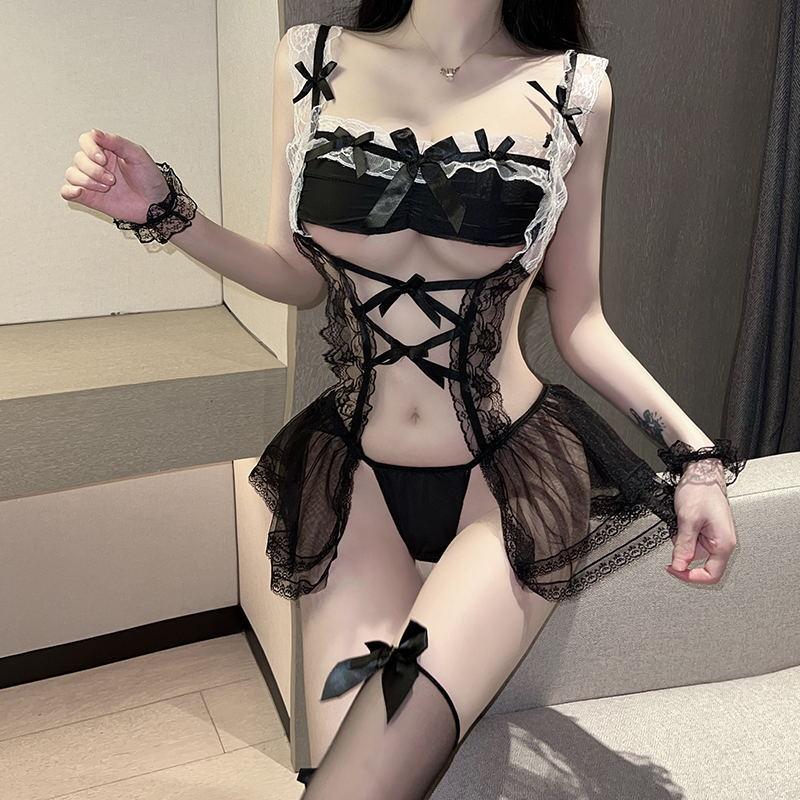 Sexy Lingerie Cute Maid Seduction Lace TK Douyin