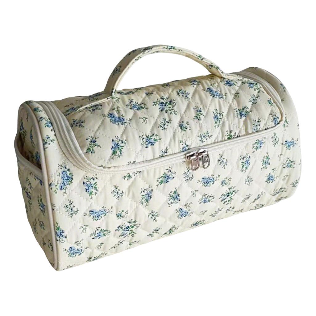 Large-Capacity Quilted Cosmetics And Hair Dryer Storage Bag