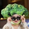 Cartoon Photo Headgear Hat for Adult Broccoli Hat for Boys Girl Lovely Photo Hat Festival Celebration Party Headpiece