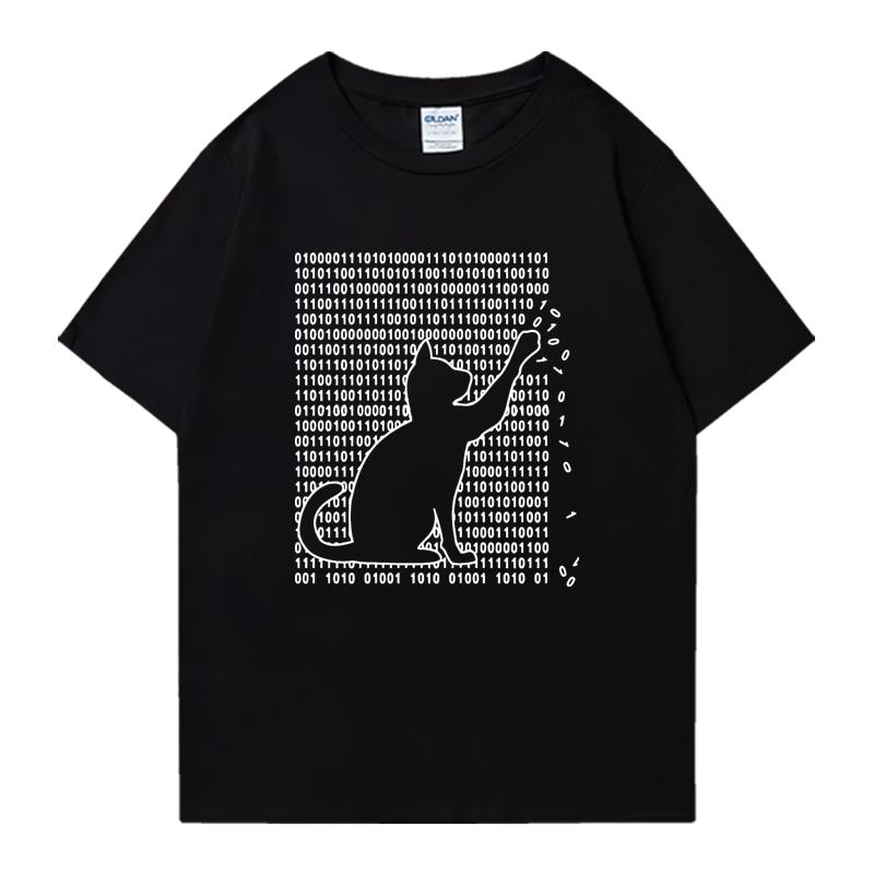Fashion Funny Cool Cat Design Graphic Print 100% Cotton Crew Neck Tee shirt Summer Men Women short sleeve t-shirts Unisex Tops