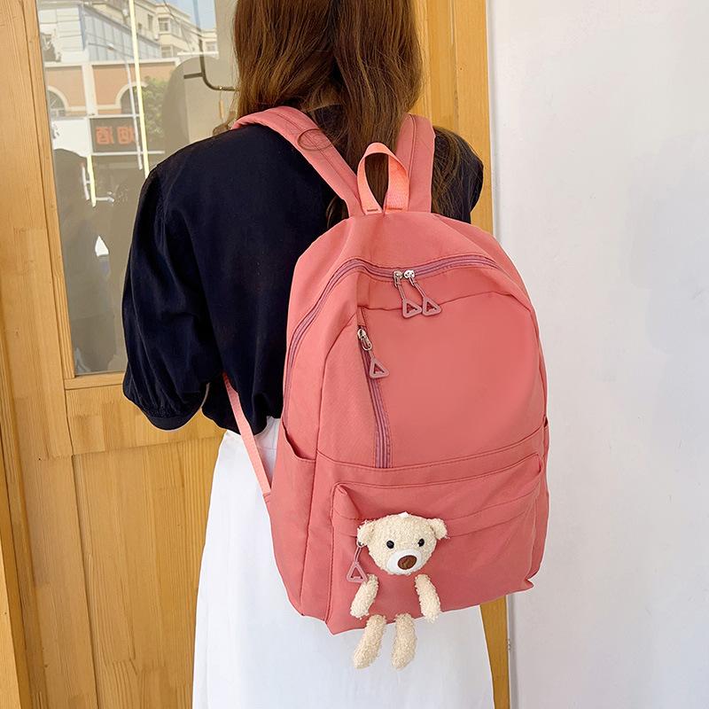Einfacher und modischer Schulrucksack für Frauen in der Junior High School Sommer lässig einfacher Rucksack großer Rucksack