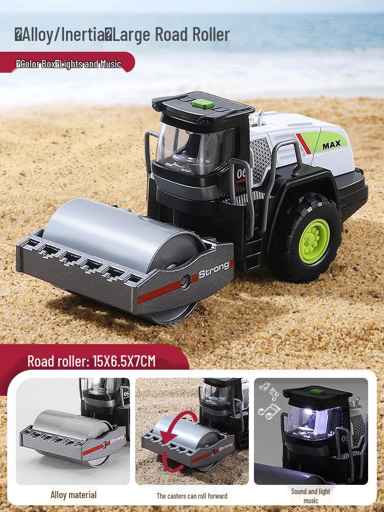 Children's Extra Large Alloy Roller Excavator Bulldozer Loader Toy, Ages 2+