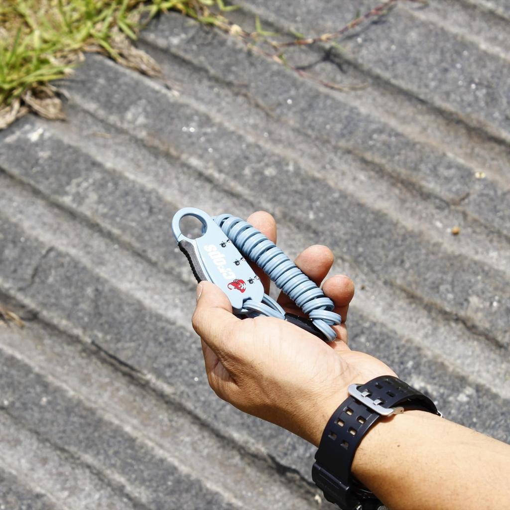 Crops MINI Memory Foam Cable Wire Lock 2mm Double x Q-BIRO 900mm, 3-Digit Dial, SPD04-BR90-31 (Indigo Blue)