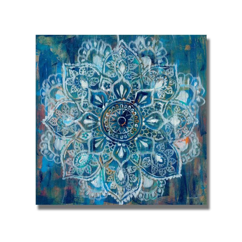 

Абстрактная Мандала Цветок Холст Картина Яркий Цвет Современные Плакаты Отпечатки Настенная Картина для Гостиной Домашний Декор Cuadros 30x30cm Unframed