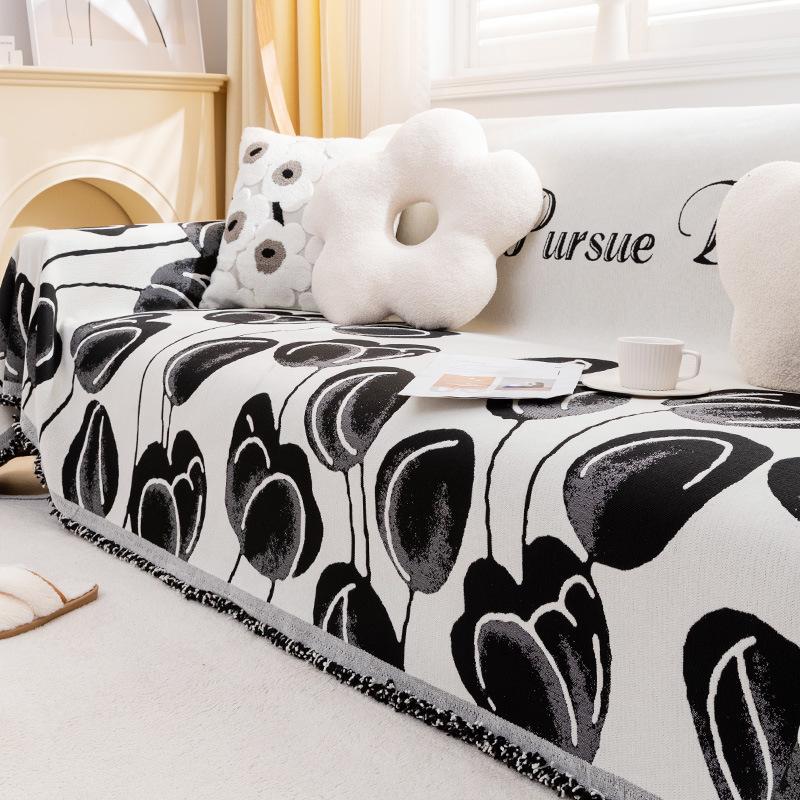 INS Style Sofa Cover Cloth Simple Modern Sofa Cushion Anti-Scratching Sofa Cover Four Seasons Universal Full Covered Sofa Cover