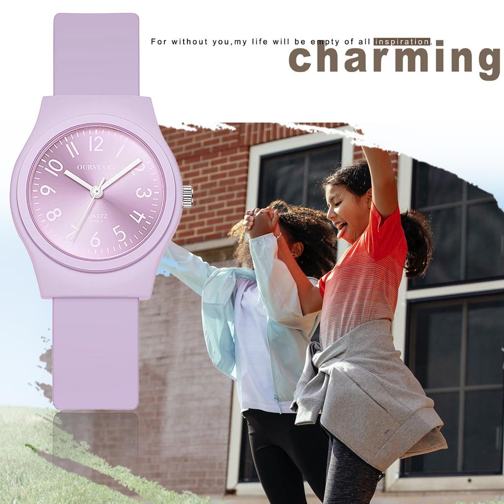 Waterproof Silicone Watch for Stylish Analog Display Quartz Watch Fashion Accessory Perfect Gift for or Day Cute, Women - Birthdays, Christmas,