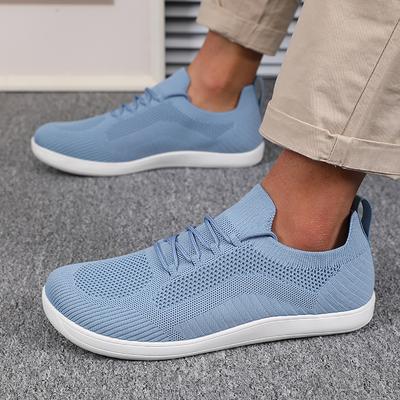 Men Breathable Summer Wide Toe Casual Sports Shoes with Mesh Fabric for Comfortable Walking Couple Running Shoes Large Size