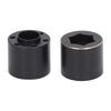 2pcs 1.9 2.2 Inch Wheel Hex Hub Widen Adapter Brass Black Wheel Rim Adapter for Remote Control Car 18.5mm   0.7in