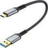 USB3.2 High-Speed Data Transfer Cable with Type-C Nylon Jacket for Computer & VR Headset Use 3A Fast Charging 2-Year Warranty