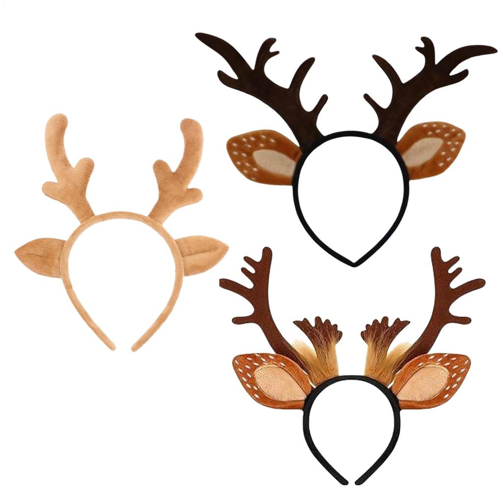 2025 Cartoon Christmas Headband Hair Band Party Gift Reindeer Antlers Headband Christmas Festival Decoration