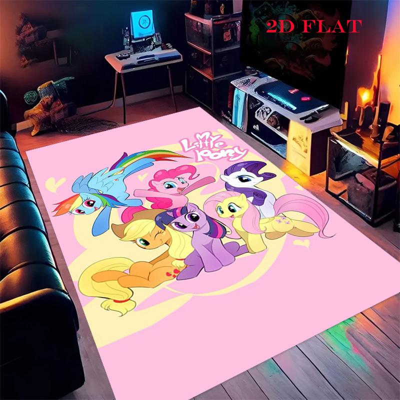 Dreamy Ponies Friendship Hug Carpet Home Decor Printing Dormitory Decoration Bathroom Mat Protective Pad