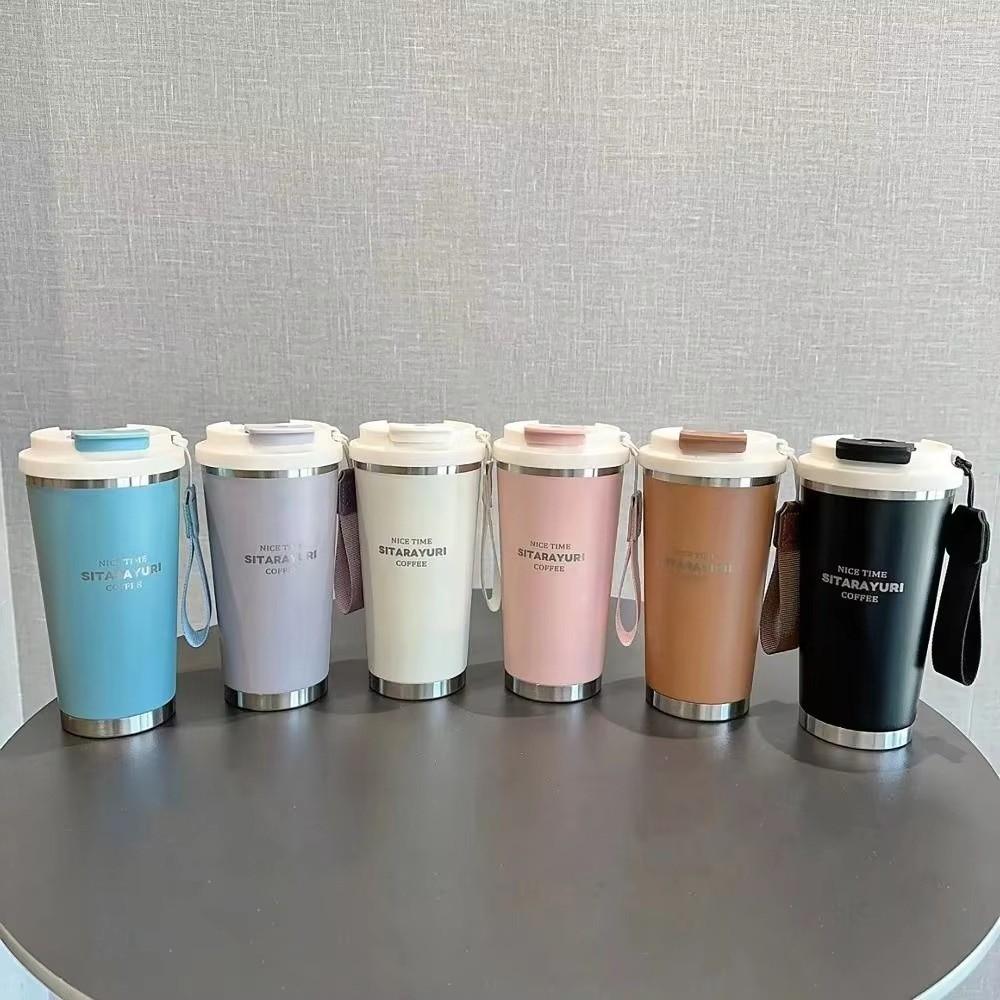 TPR 560ML Drikkekopp 304 Rustfritt Stål Filter Teflaske Mote Kaffe Vannkopp Kvinner