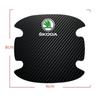 4pcs Car Door Handle Sticker Carbon Fiber Scratches Resistan For Skoda Octavia 2 3 Fabia Kamiq Kapoq Kodiaq Rapid SCALA Superb 3