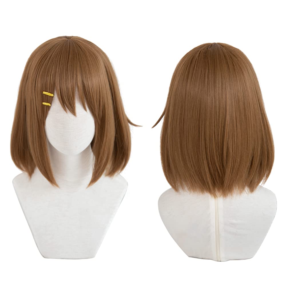 

Heat-Resistant Cosplay Wig, Second Castle, Brown Short Hair, Costume, Party, Disguise + 3 Bonus Items: Net, Hairpins, and Memo Pad