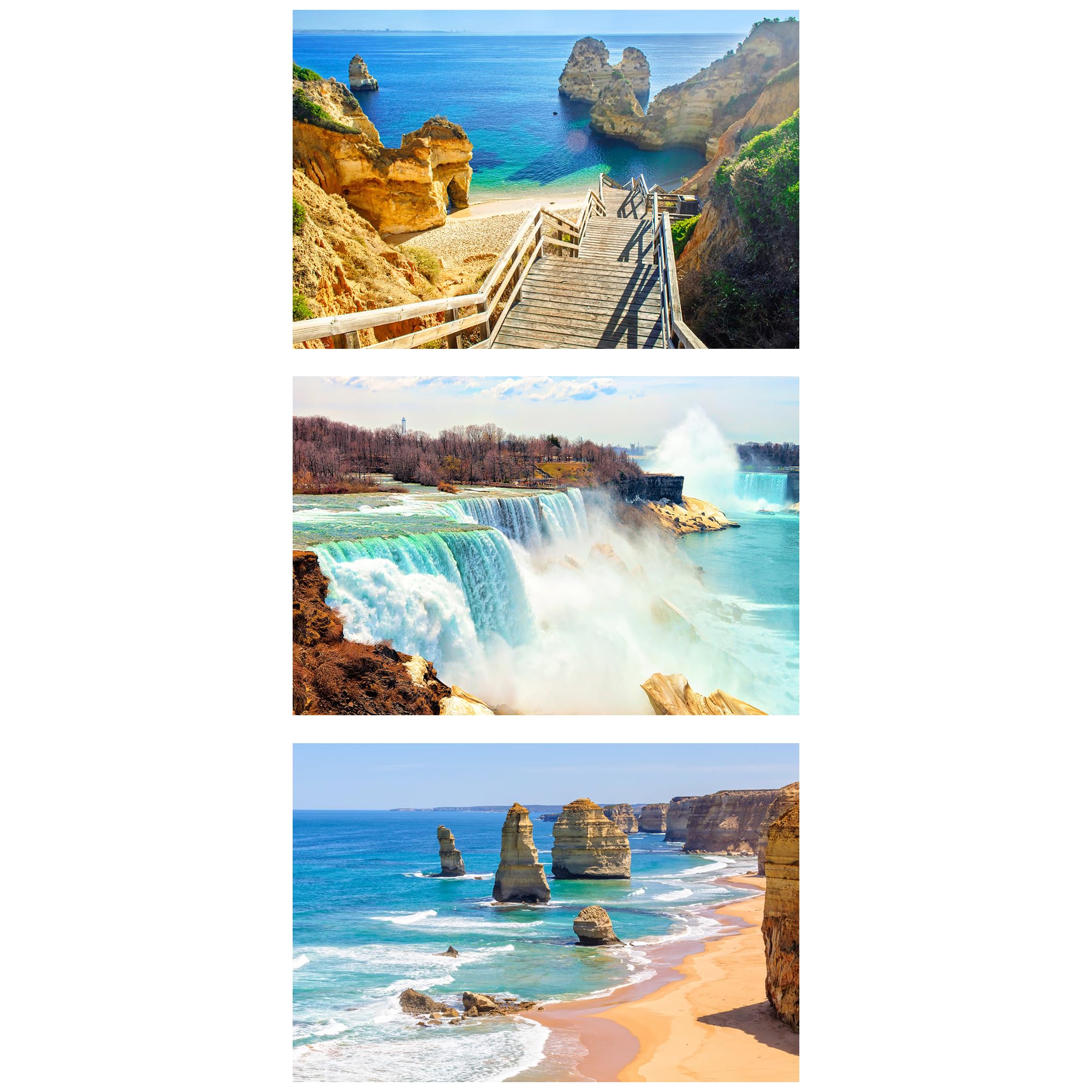 

MISITU Micro Piece Jigsaw Puzzle, 150 Pieces, Puzzle Postcard, Landscape, Ocean, Waterfall, Gift, Birthday, Christmas, Stylish Decor, Kamilo Beach,