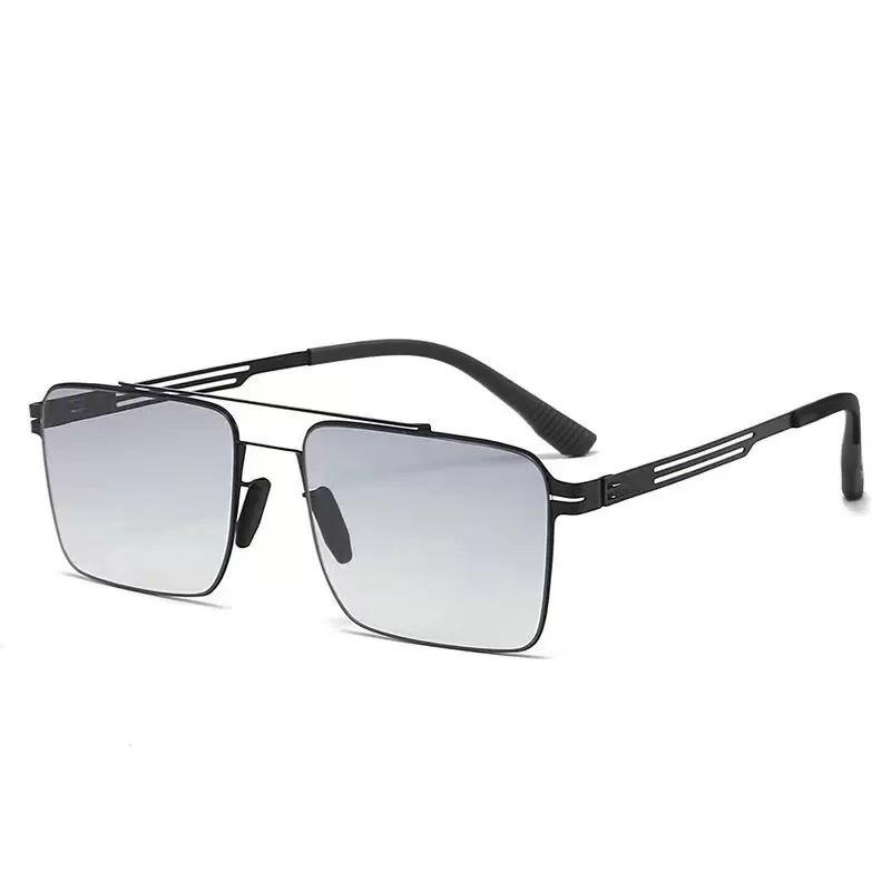 Men s Photochromic Double Bridge Sunglasses – Stylish, Night Vision, Ultra Lightweight, Perfect for Driving