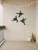 PC Metal Hummingbird Wall Art, Minimalist Iron Bird Decor for Home & Holiday Gifts