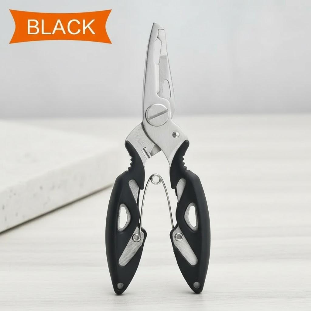

Fishing Plier Scissor Braid Line Lure Cutter Hook Remover Multifunctional Fishing Tackle Tool чорний