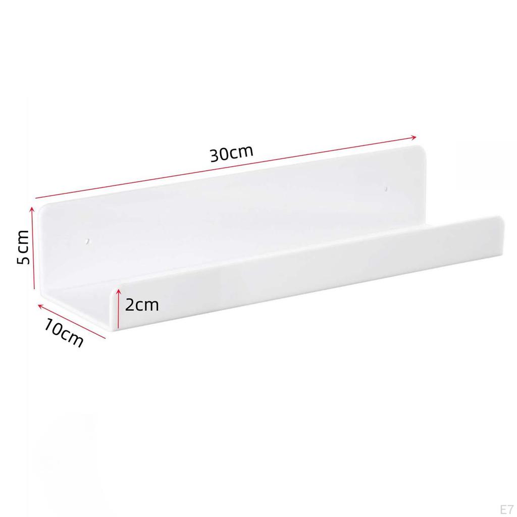2 Pieces Acrylic Floating Wall Shelves Mounted Bookshelves for Kids, Organizer, Ledge