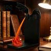 Creative Bookshelf Dividers Dragon Flame Book Nook Decor 3D Printed Fire-Breathing Figurine Glow in Cool Desk Decor for Men The Dark Ornament,