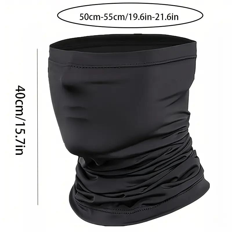 1pc Black Multi-Functional Sports Scarf Face Mask - Windproof, Dustproof, Sun Resistant, Breathable & Comfortable for Cycling, Skiing
