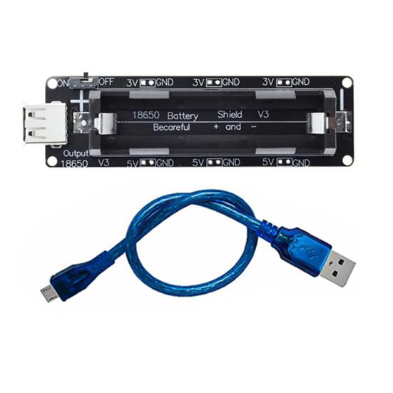 Battery Holder with LED Indicator USB Port Over-Temperature Protection Universal Battery Protection Holder for Raspberry Pi