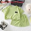 Kids Summer Shorts Set With Cotton Fabric For Toddler Casual Wear