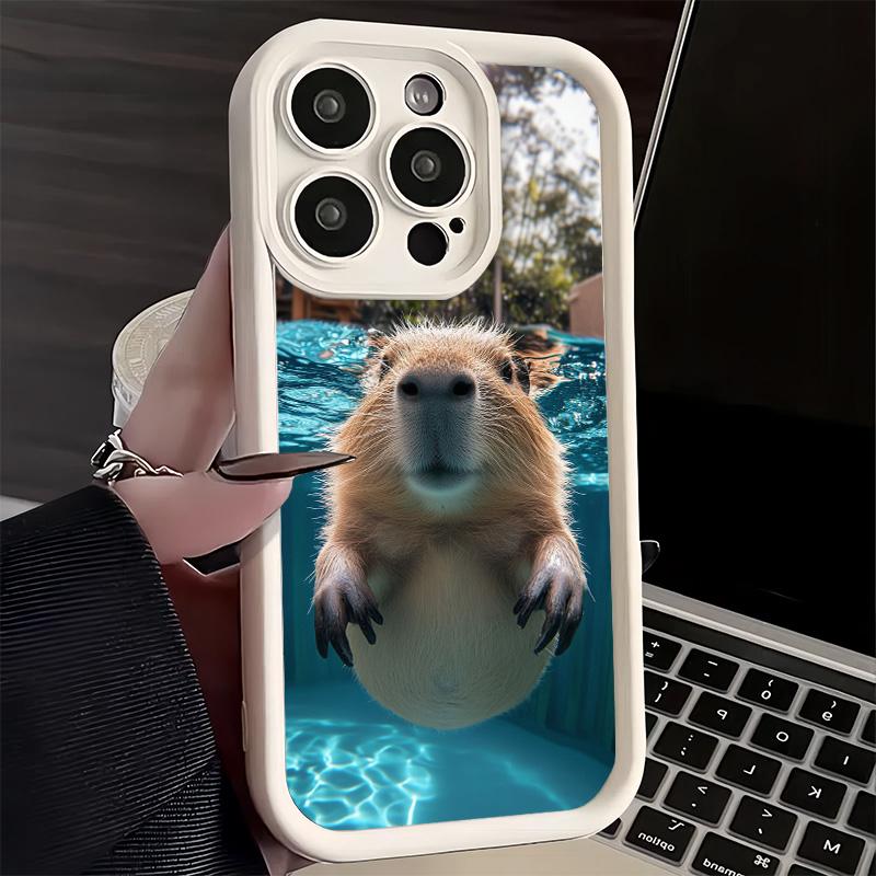 Handyhülle für iPhone 17 Air 16E 15 16 Pro Max Tier Capybara Niedliche Hülle 14 Plus 13 12 Mini Weiche Schale Silikon Fundas