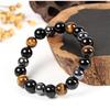 Triple Protection Bracelet - REA - Tiger's Eye - 10 Mm - Elastic - Woman
