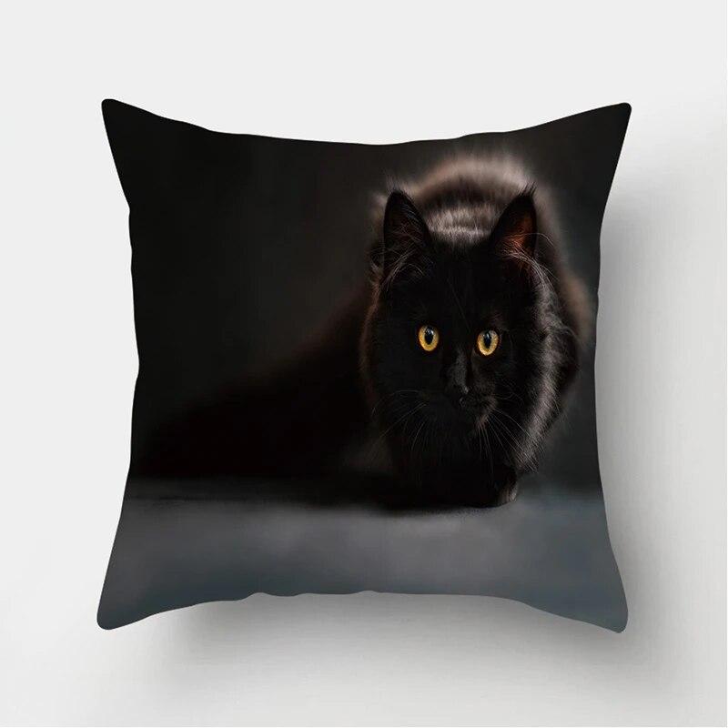 Cute Cat Print Decorative Cushion Pillowcase  Cover Pillow Sofa Living Room