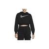 Nike Women's Black Hoodie with Daisy Logo Embroidery Loose Fit