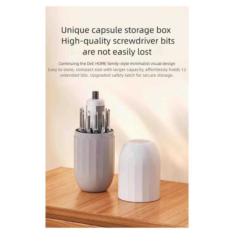 Cordless Electric Screwdriver Set 3 Speed Modes Reverse Function Built In LED Light Ergonomic Grip for Home and Professional Use