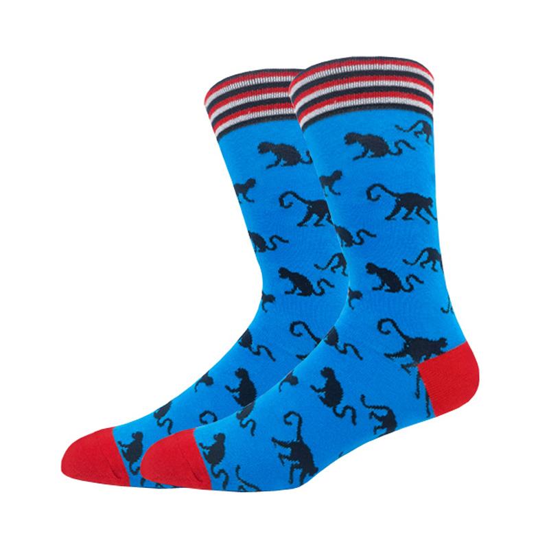Modă Bărbați Toamnă Iarnă Șosete Skateboard Fericit Creativ Pinguin delfin rechin koala Șosete Noutate Echipaj Amuzant Șosete Bărbătești