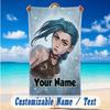Beach Towel Custom Name Text, Quick Dry Large Towel For Beach HomeArcane
