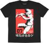 OKX Mode Collection Naruto Shippuden T-shirt Graphique Noir X-Large
