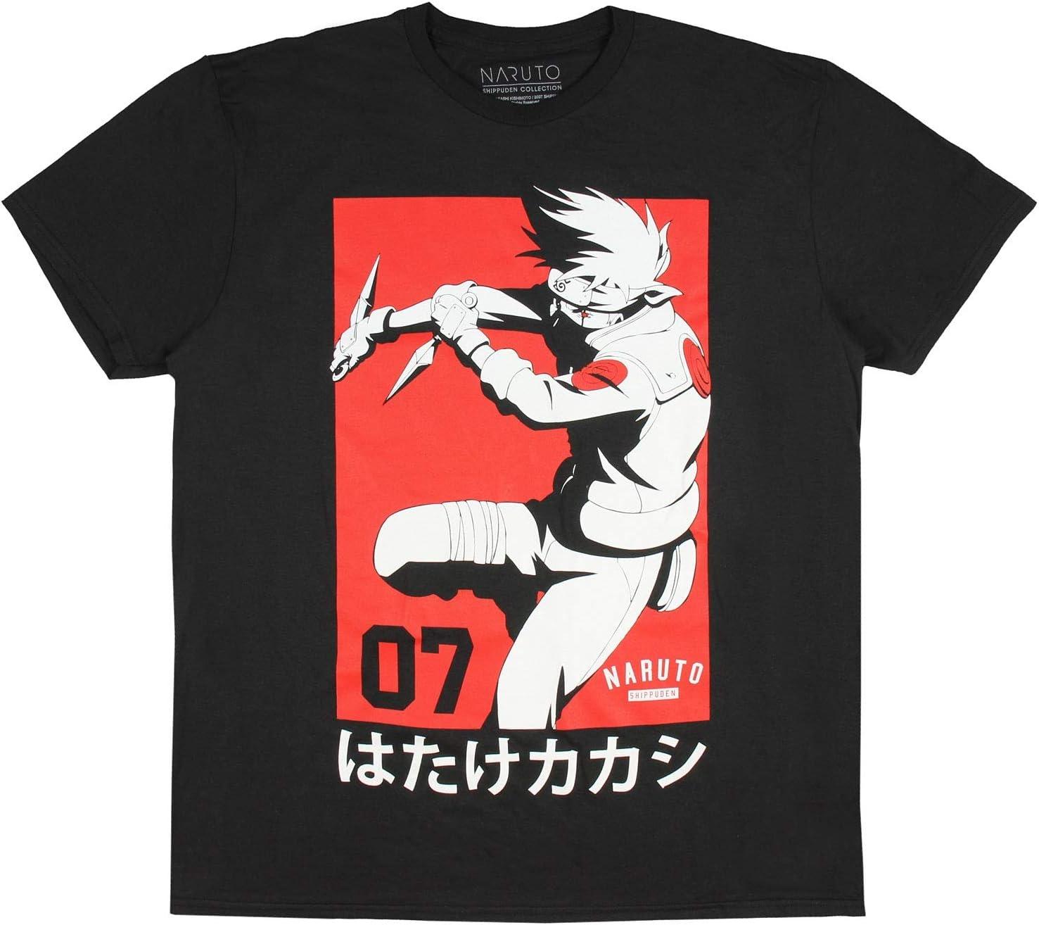 OKX Fashion Naruto Shippuden Collection Black Graphic T-Shirt X-Large XXXXXL чёрный