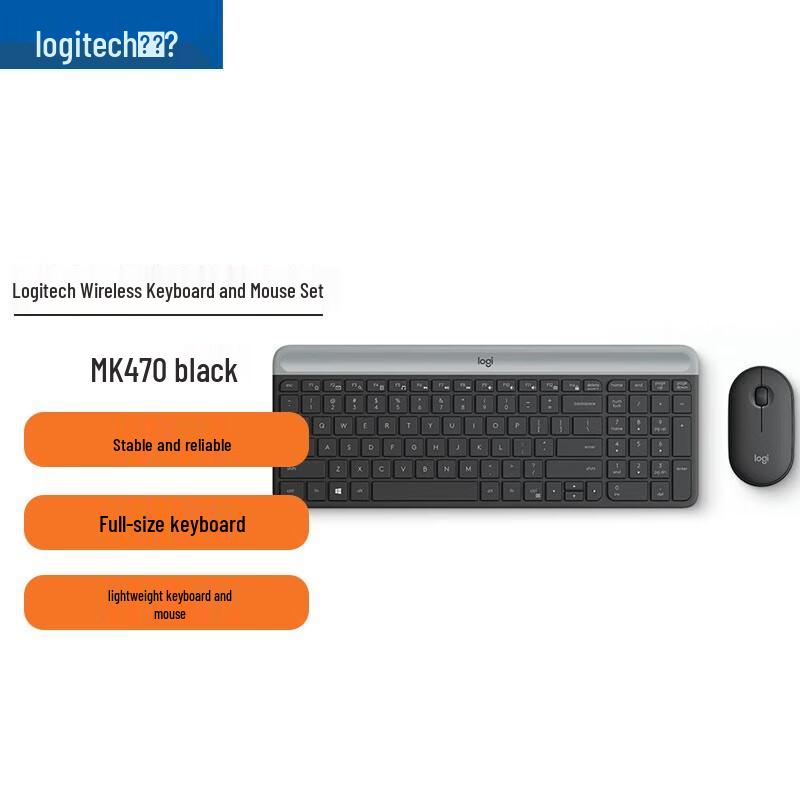 

Logitech MK470 Slim Wireless Keyboard and Mouse Combo
