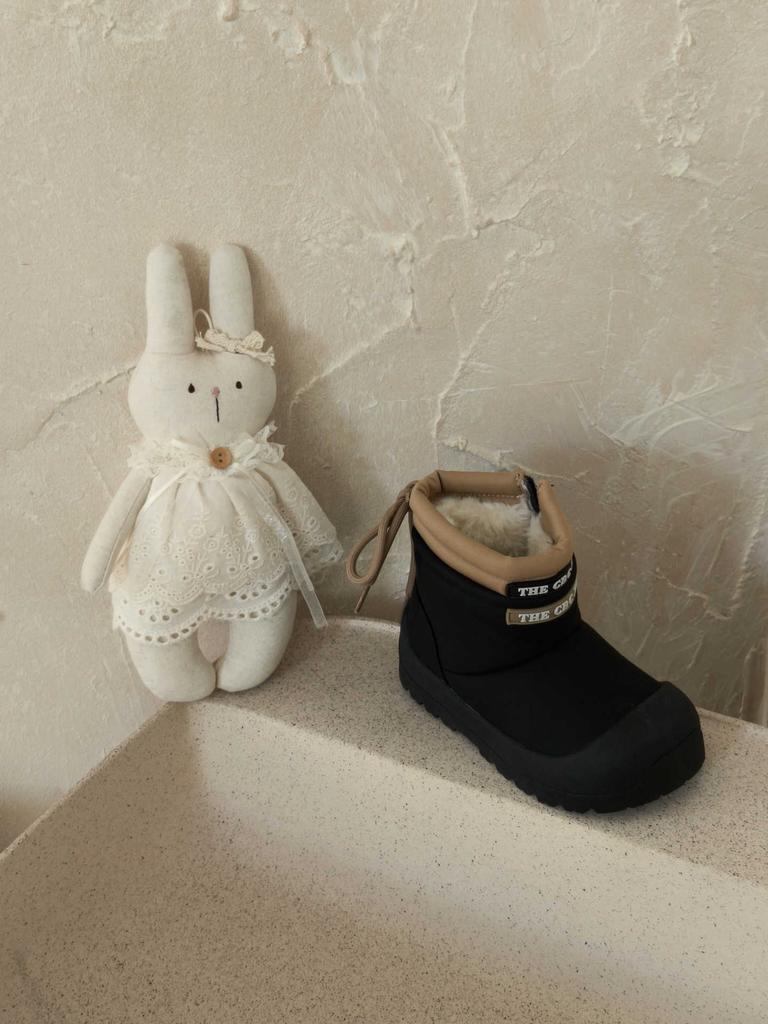 XSHX Paris Bauhaus | Boys and Girls Winter Waterproof Ski Snow Boots Full Rubber Non-slip Outsole Thickened Long Hair