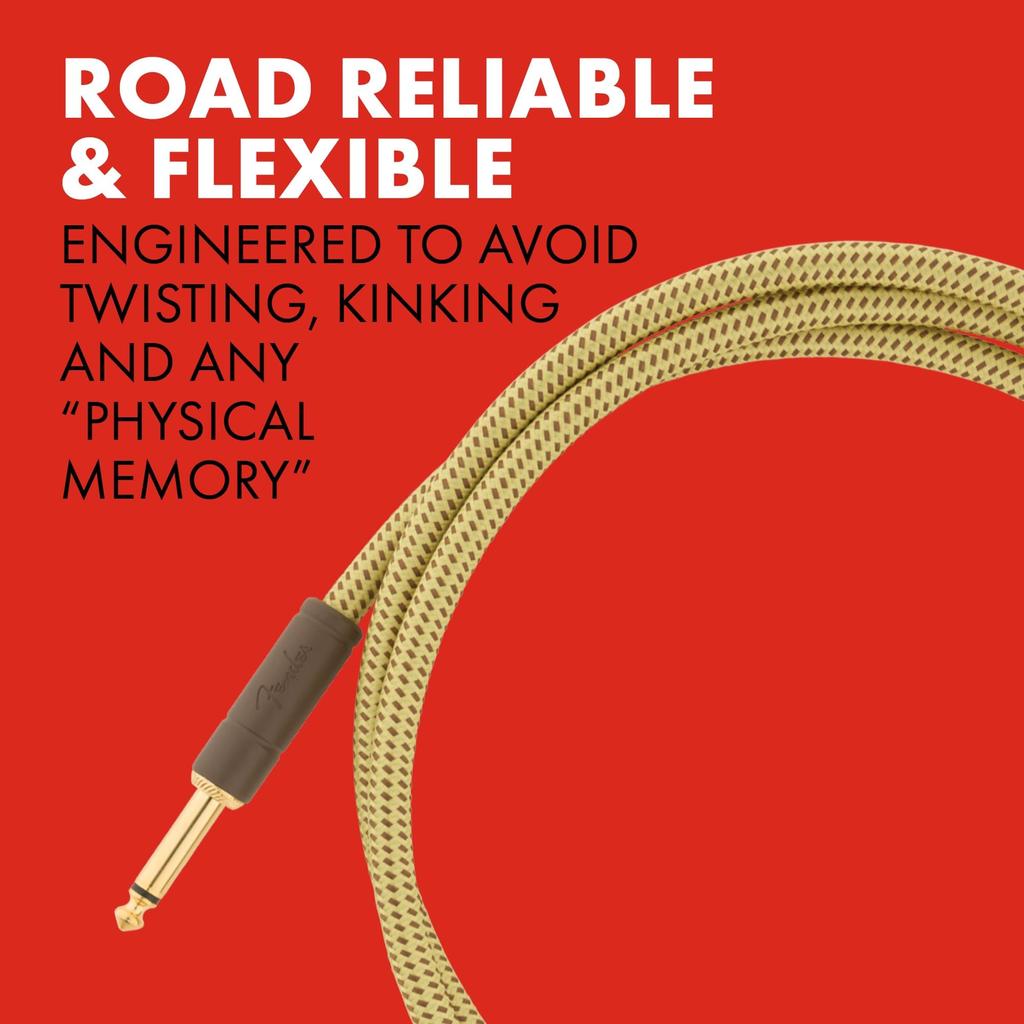 Fender Sealed Deluxe Coil Black Tweed Cable, 30',