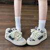 Board shoes retro Hong Kong style bread shoes women's ins trend  spring new versatile casual board shoes student shoes Comfortable Soft Sole Non slip