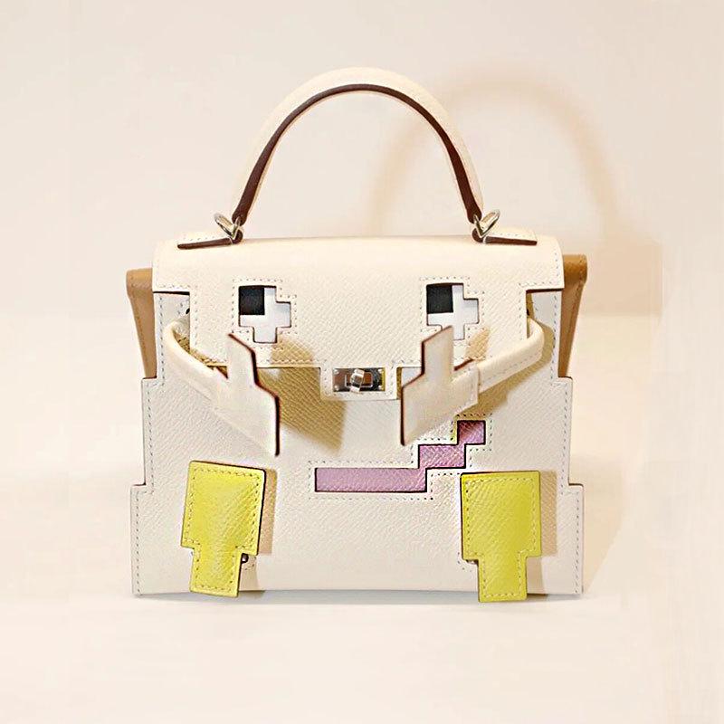 Retro mozaiková barevná Kelly kabelka přes rameno pro ženy