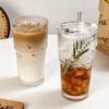 Aesthetic Textured Glass Cup – Premium Soda Lime Glass Tumbler for Cocktails, Juice & Water