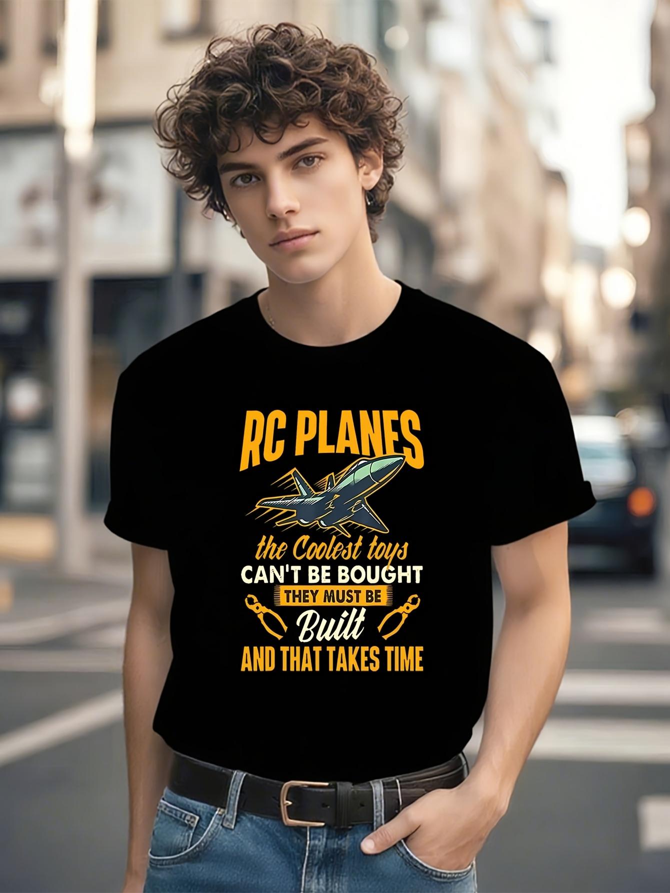 RC Plane Pilot Graphic Tshirt Graphic Tshirt - Black with... XXXXL