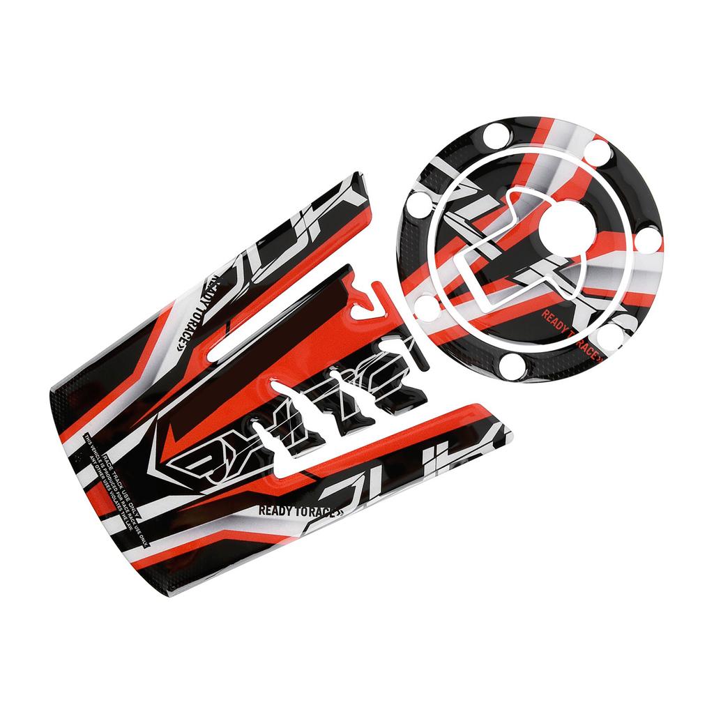 Reflexní nálepka na palivovou nádrž Nálepka na víčko palivové nádrže Oranžová Černá Stylová dekorace pro motocykl