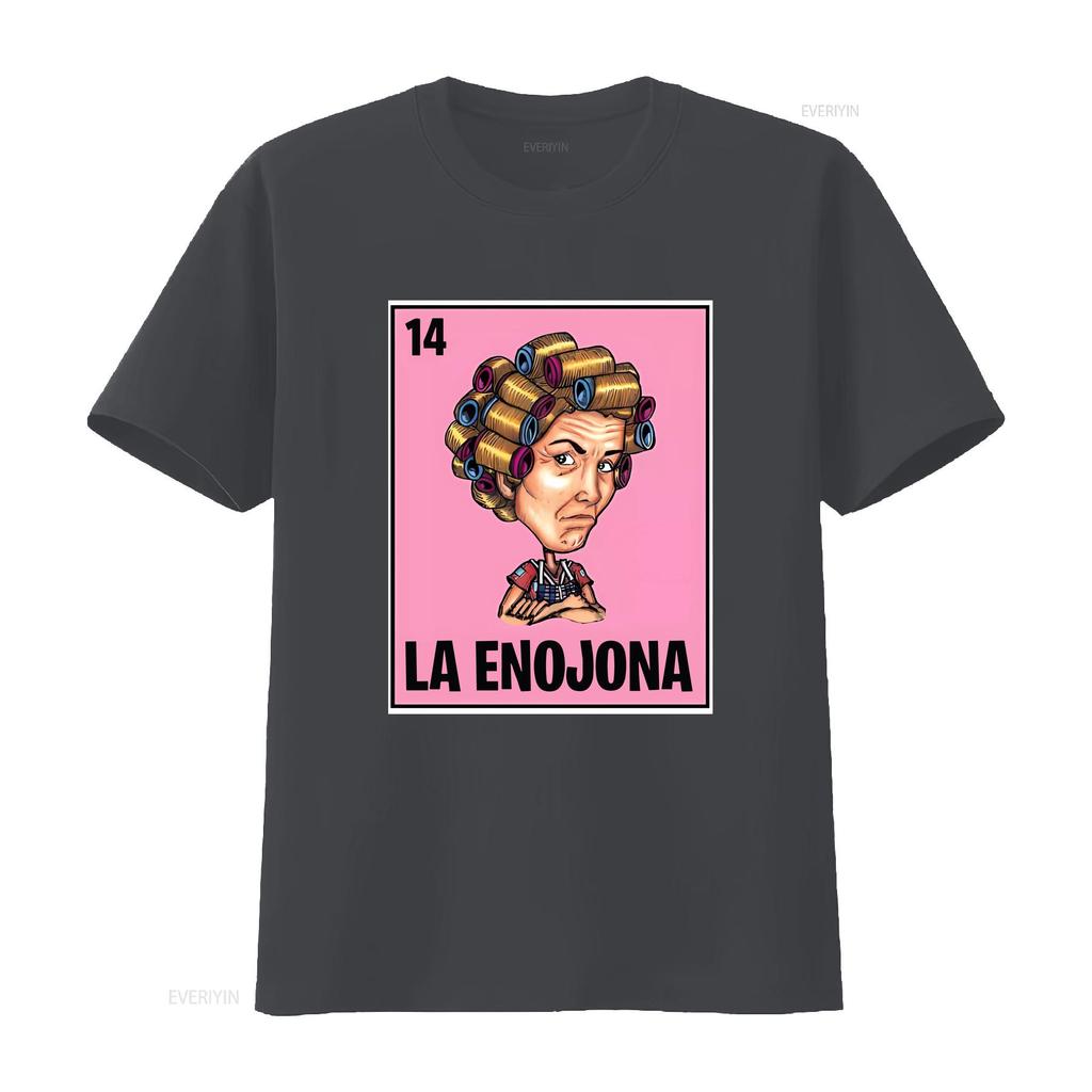 La Enojona Dona Florinda Chilindrina Chavodel8 Funny Mexican Loteria T Shirt Vintage Washed Breathable Designer Clothes Graphic